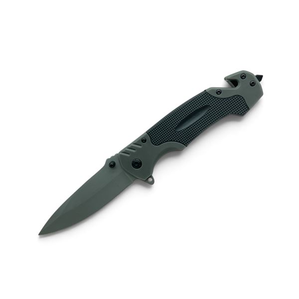 Folding 3 1/2" Blade Tactical Pocket Knife with Strap Cutter and Glass Breaker, New