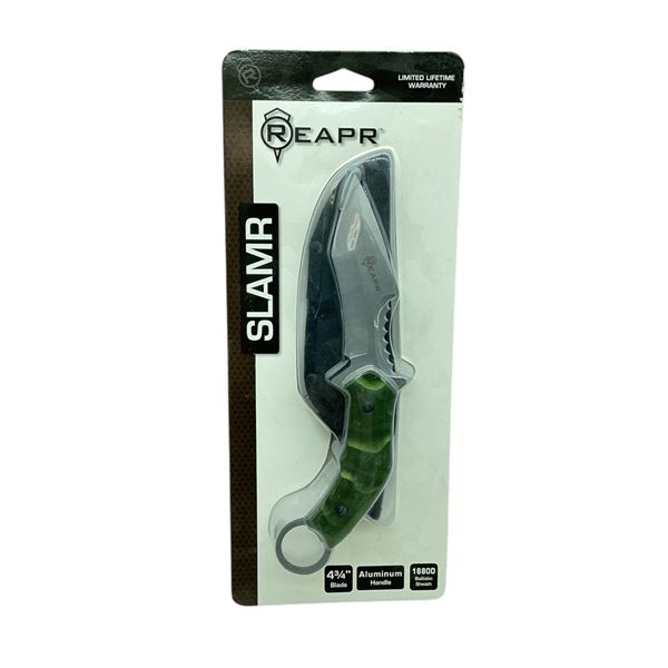 Reapr Slamr 4.75" Fixed Blade Knife with Sheath, New