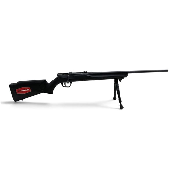 Savage B22 Bolt Action Rifle .22WMR 21" Barrel Black Synthetic Stock With Folding Bipod