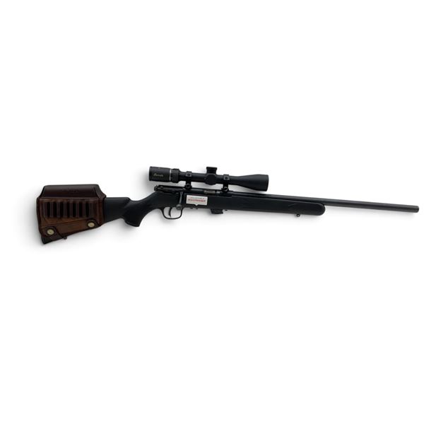 Savage Mark II Bolt Action Rifle 22LR 21" Heavy Barrel Synthetic Stock With Burris 3-9X40 Scope