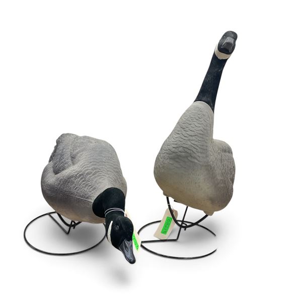 Goose Decoy on Stands X 2