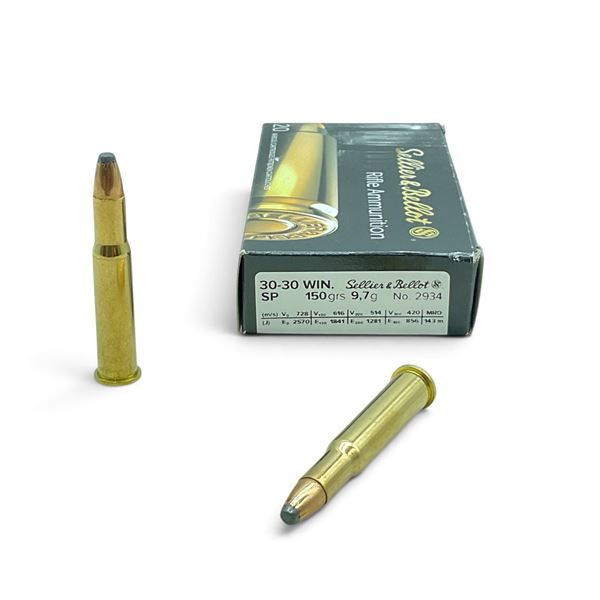 Sellier & Bellot 30-30 Win 150 Grain SP Ammunition, 20 Rounds