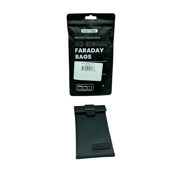 Faraday JACKET Anti-Theft Key Fob Bag, Black, New