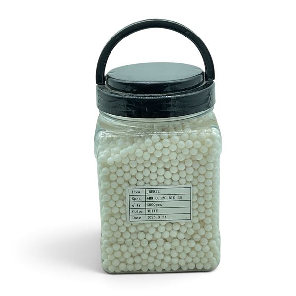 Biodegradable 6 mm Airsoft BB Pellets, Approx 5000 Qty