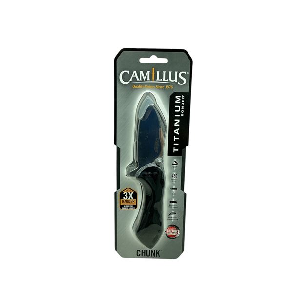 Camillus Chunk Titanium Bonded 3" blade Folding Knife, New
