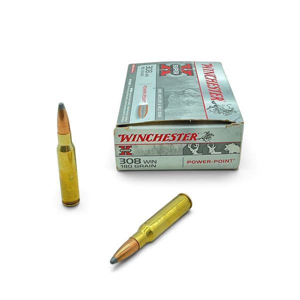 Winchester Super X Power Point 308 Win 180 Grain Ammunition, 20 Rounds