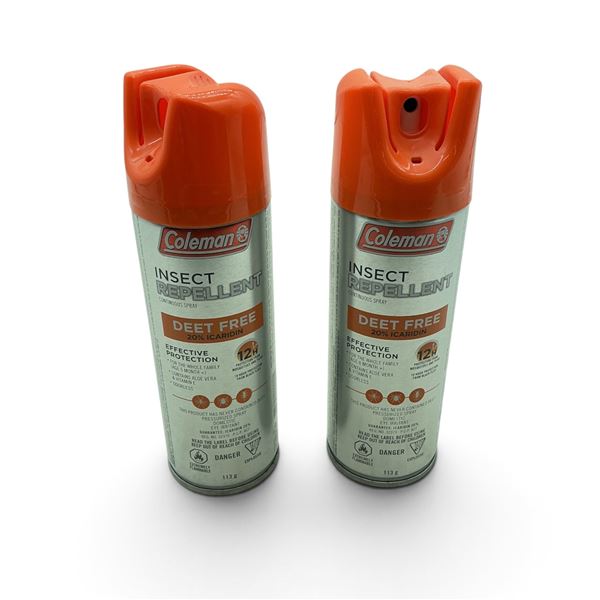 Coleman Deet Free Insect Repellent 113g Bottles, QTY 2