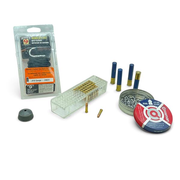 Hoppe's Rifle Bore Snake in 410 Gauge, Winchester 22 WMR Ammunition, Approx 36 Rd Magazine Cap