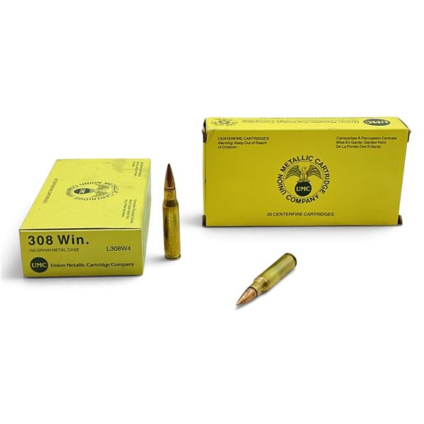 Remington 308 Win 150 Grain FMJ Ammunition, 40 Rounds
