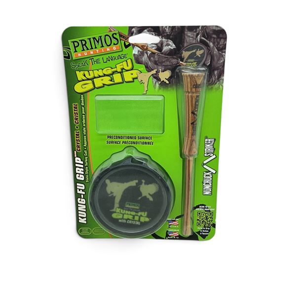 Primos Nunchuck striker Kung-Fu Grip with Crystal Slate-Style Turkey Call, New