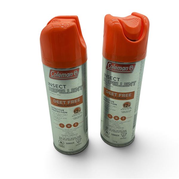 Coleman Deet Free Insect Repellent 113g Bottles, QTY 2