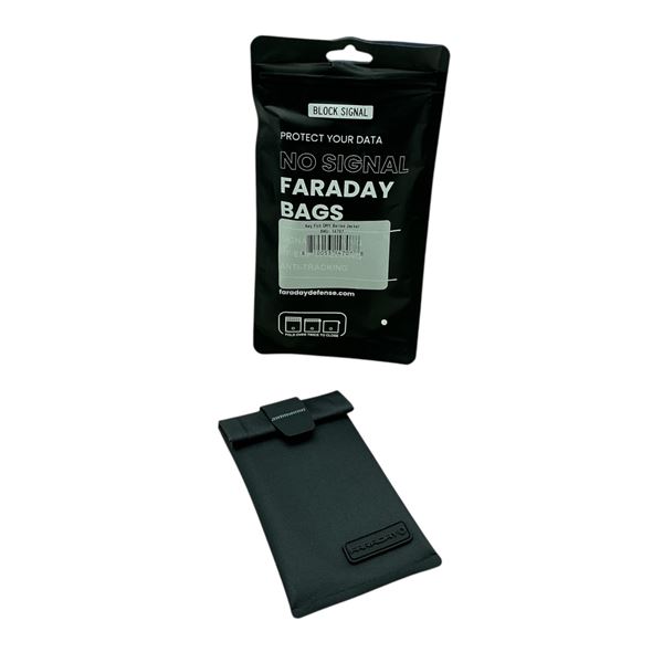 Faraday JACKET Anti-Theft Key Fob Dry Bag, Black, New