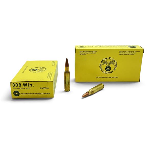 Remington 308 Win 150 Grain FMJ Ammunition, 40 Rounds