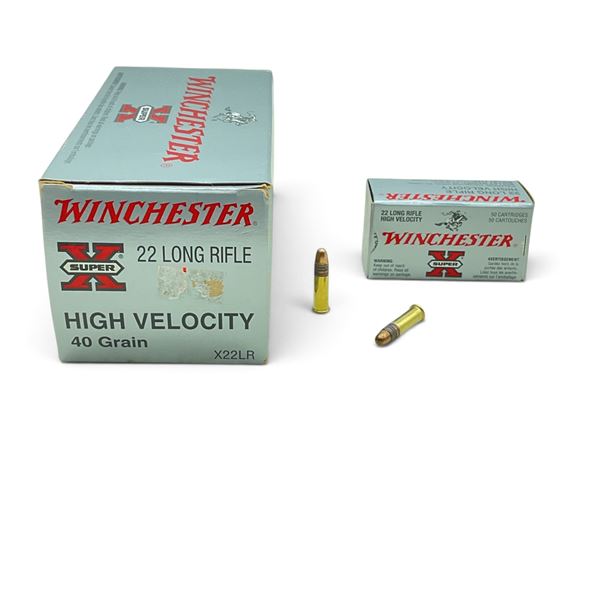 Winchester Super X 22 LR HV 40 Grain Lead Ammunition, 500 Rounds