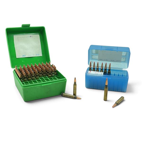 MTM Case Gard Container with Reloaded 223 Rem SP Ammunition, 58 Rounds and PMC 223 Rem 8 Rounds