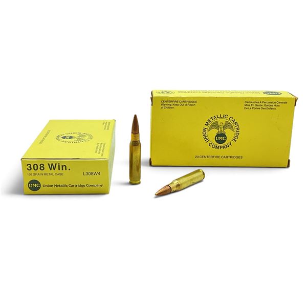 Remington 308 Win 150 Grain FMJ Ammunition, 40 Rounds