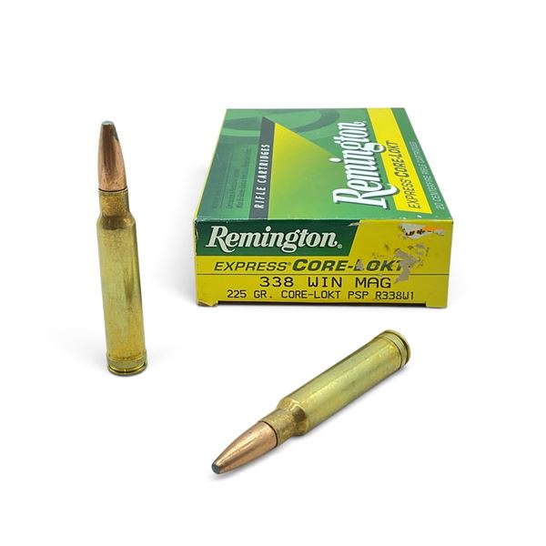 Remington Express Core-Lokt 338 Win Mag 225 Grain PSP Ammunition, 20 Rounds