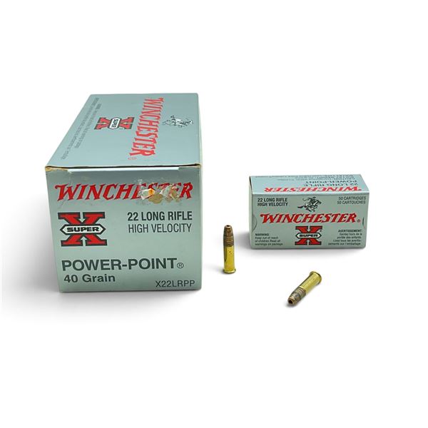 Winchester Super X Power-Point 22 LR HV 40 Grain Ammunition, 500 Rounds