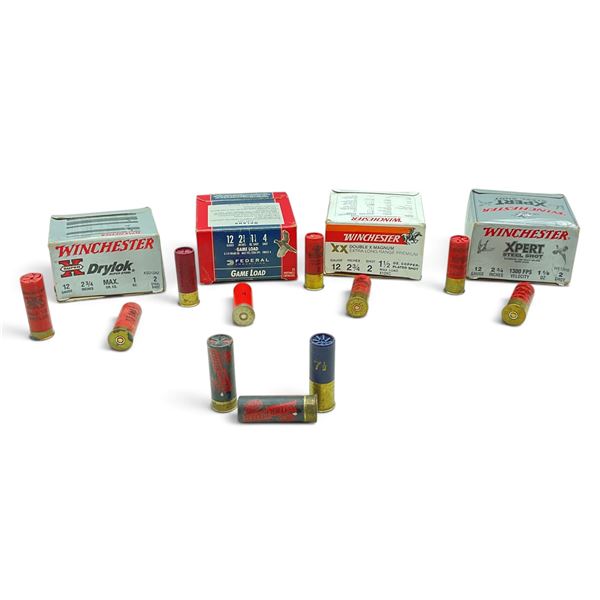 Assorted 12 Ga 2 3/4" Lead and Steel Ammunition, Approx 56 Rounds