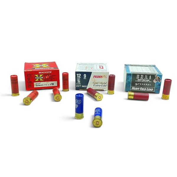Assorted 12 Ga 2 3/4" Ammunition, Approx 62 Rounds