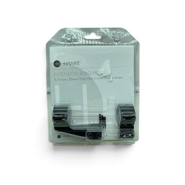 Hawke Extension Ring Mount 30mm, High Double Screw, New