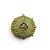 Image 1 : Royal Canadian Army Service Corps King's Crown Cap Badge, With Yellow Backing