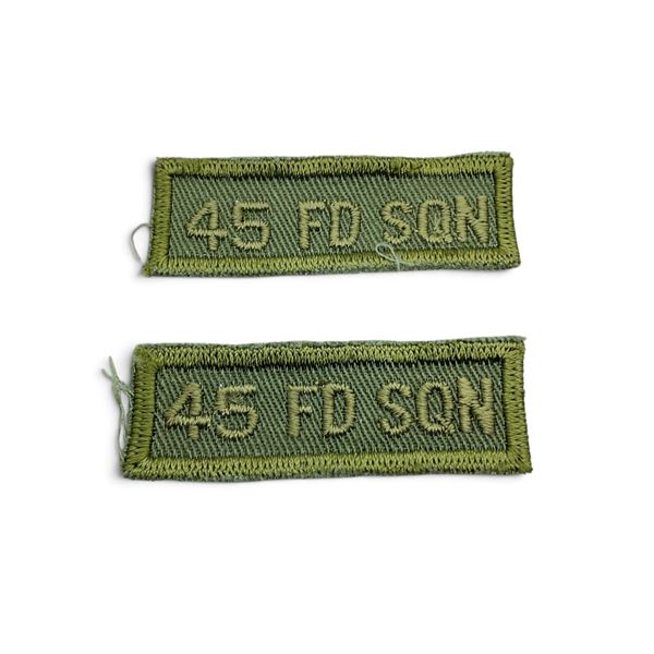 45 Field Squadron Combat Short Titles X 2