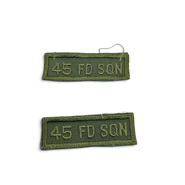 45 Field Squadron Combat Short Titles X 2