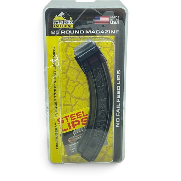 Butler Creek Ruger 10/22, Ruger 77/22 and AMT Lightning 22 LR Pinned to 10 Round Rifle Magazine