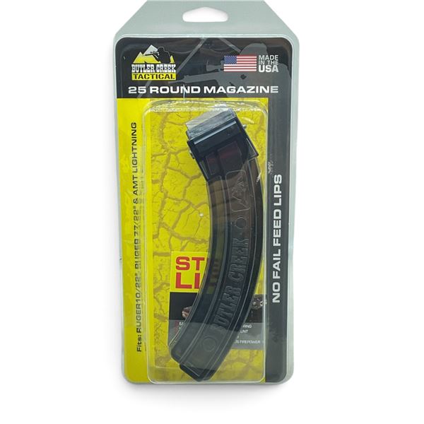 Butler Creek Ruger 10/22, Ruger 77/22 and AMT Lightning 22 LR Pinned to 10 Round Rifle Magazine