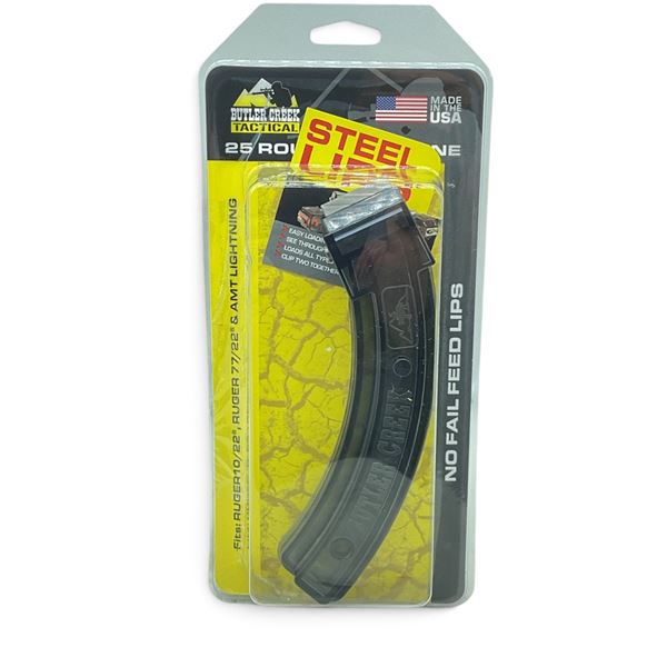 Butler Creek Ruger 10/22, Ruger 77/22 and AMT Lightning 22 LR Pinned to 10 Round Rifle Magazine