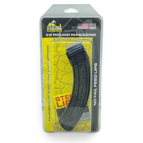 Butler Creek Ruger 10/22, Ruger 77/22 and AMT Lightning 22 LR Pinned to 10 Round Rifle Magazine