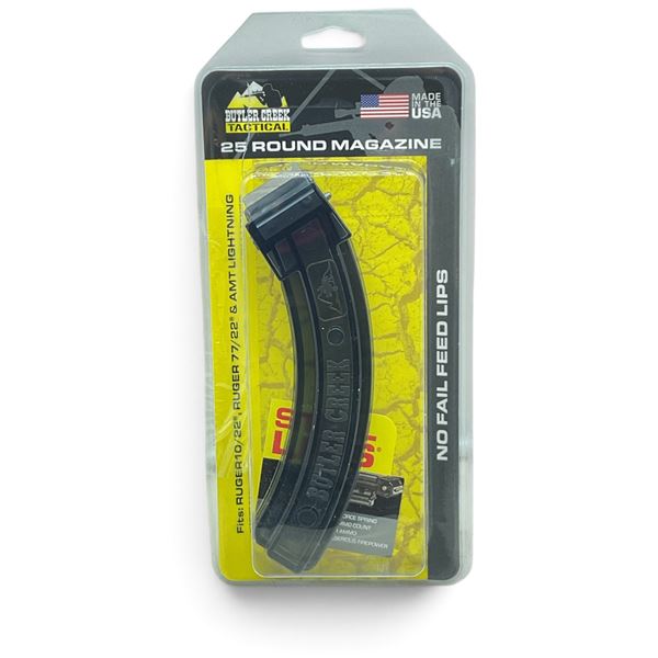 Butler Creek Ruger 10/22, Ruger 77/22 and AMT Lightning 22 LR Pinned to 10 Round Rifle Magazine