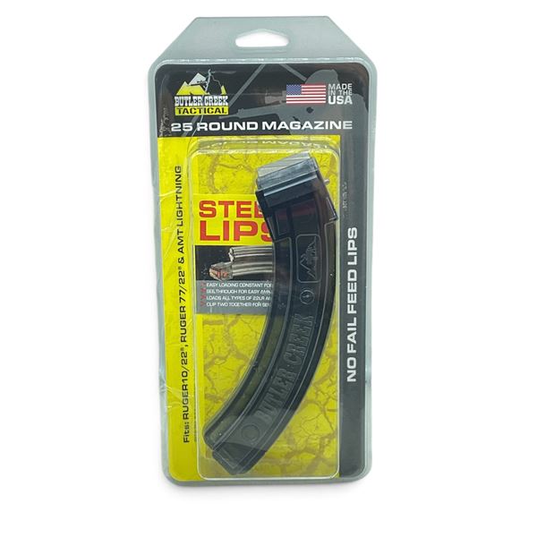 Butler Creek Ruger 10/22, Ruger 77/22 and AMT Lightning 22 LR Pinned to 10 Round Rifle Magazine