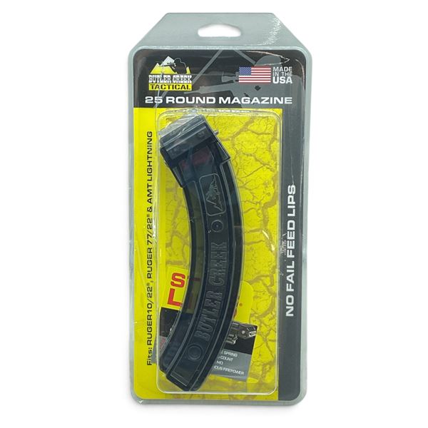 Butler Creek Ruger 10/22, Ruger 77/22 and AMT Lightning 22 LR Pinned to 10 Round Rifle Magazine