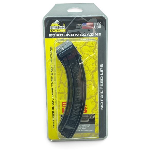 Butler Creek Ruger 10/22, Ruger 77/22 and AMT Lightning 22 LR Pinned to 10 Round Rifle Magazine