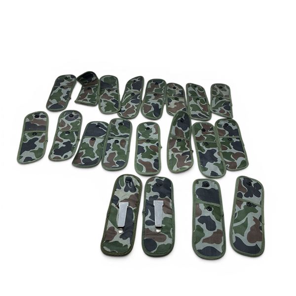 Small Camo Pouches on Belt Clip, Qty 20