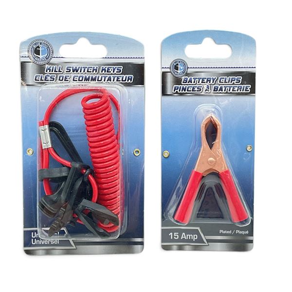 Blue Dog Marine Kill Switch and Battery Clips, New