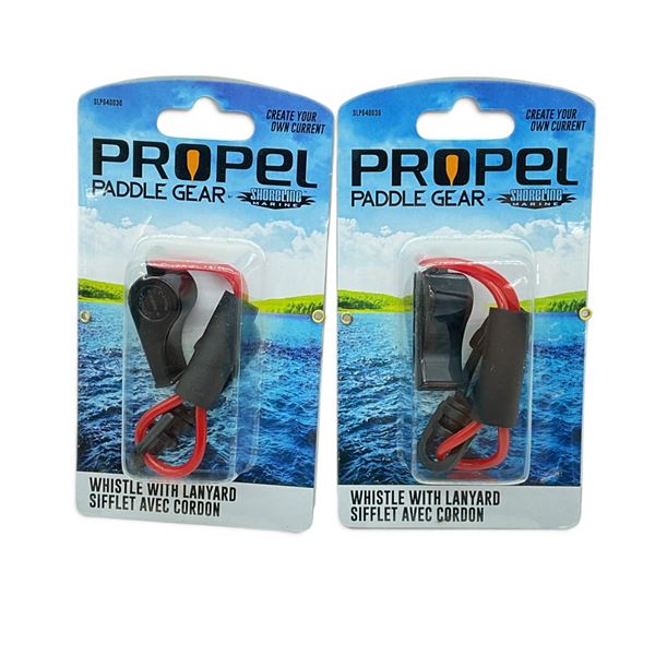 Shoreline Marine Safety Whistle with Lanyard X 2, New