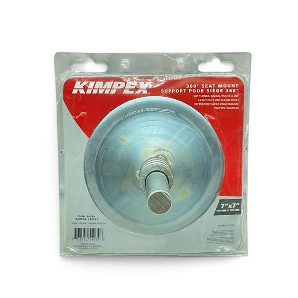 Kimpex 360* Seat Mount, 7" X 7", New