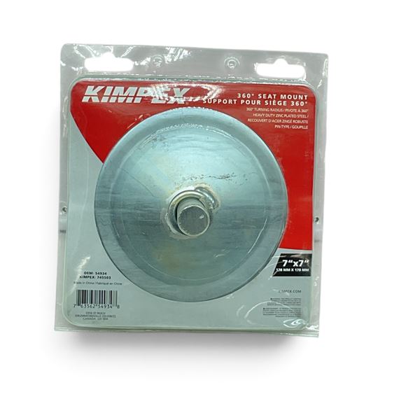 Kimpex 360* Seat Mount 7" X 7", New