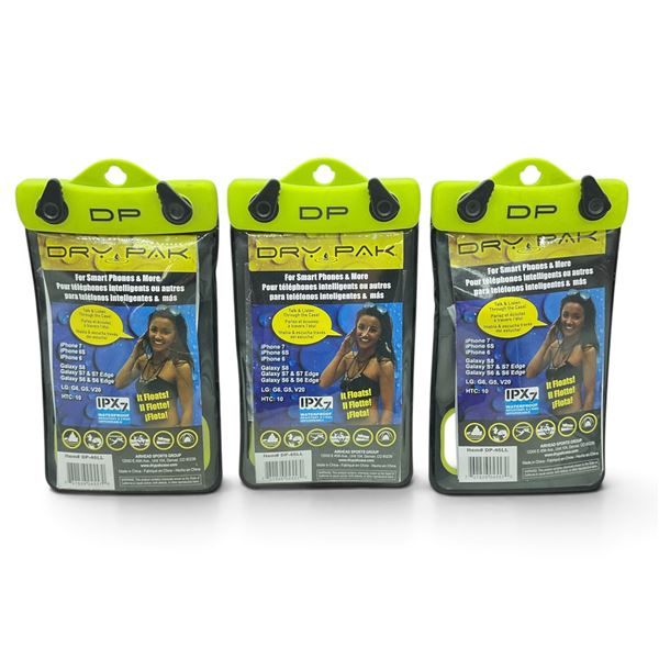 Dry Pak Waterproof Phone Holder X 3, New