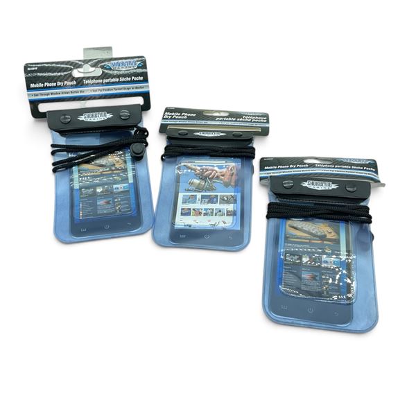 Shoreline Marine Mobile Phone Dry Pouch X 3, New