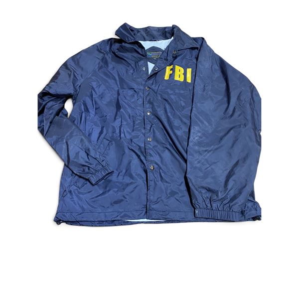 2x Navy Blue Rain Jacket with FBI Logo Size XL New Condition