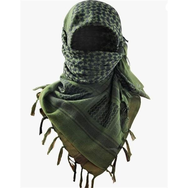6X Green And Black Shemag