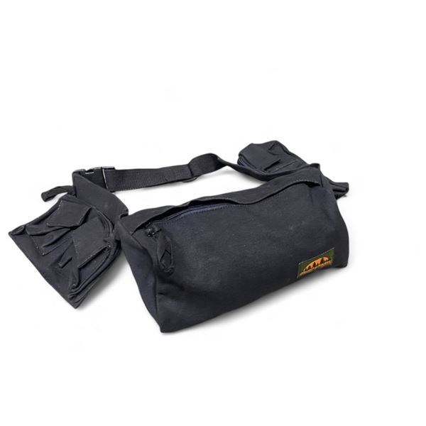 2x 7 POCKET FANNY BAG BLACK