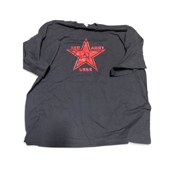 3X Red Army T Shirt Size Black with Red Print Size 3XL
