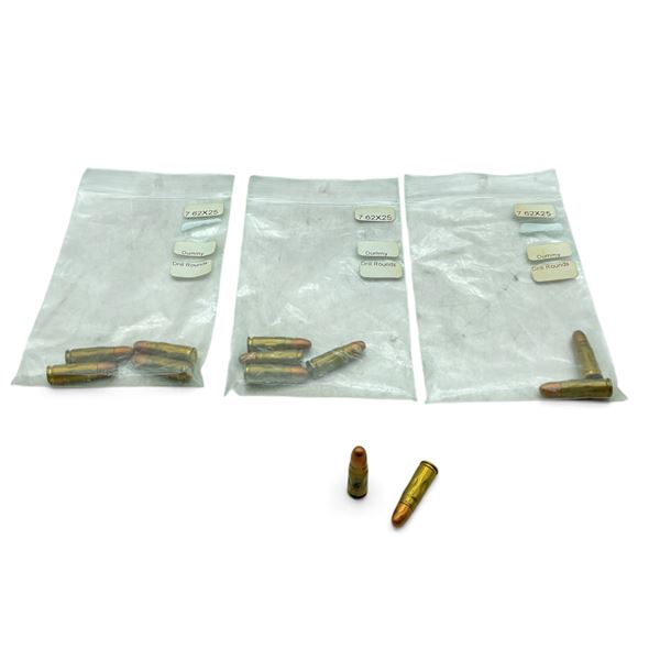 Dummy 7.62 x 25mm Drill Rounds, 12 Qty