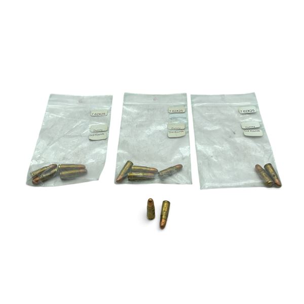 Dummy 7.62 x 25mm Drill Rounds, 12 Qty