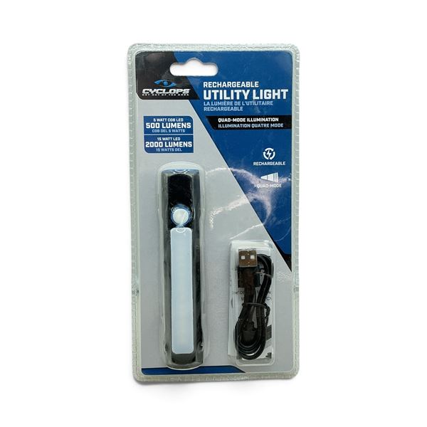 Cyclops 500 Lumen Rechargeable Utility Light, New